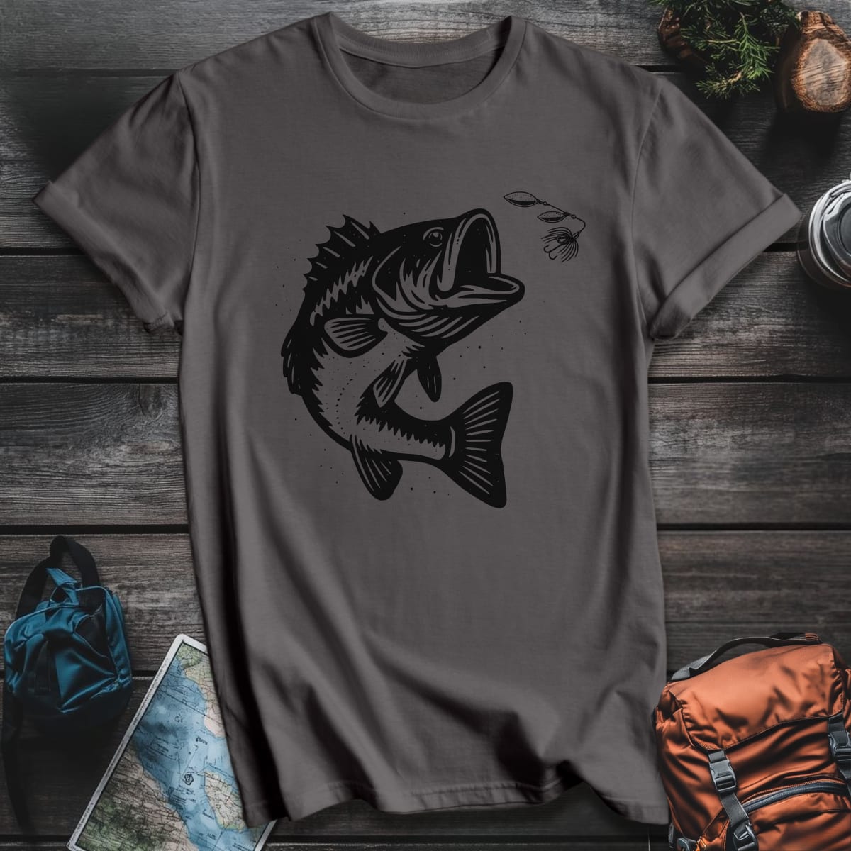 Bass Strike T-Shirt - Charcoal variant