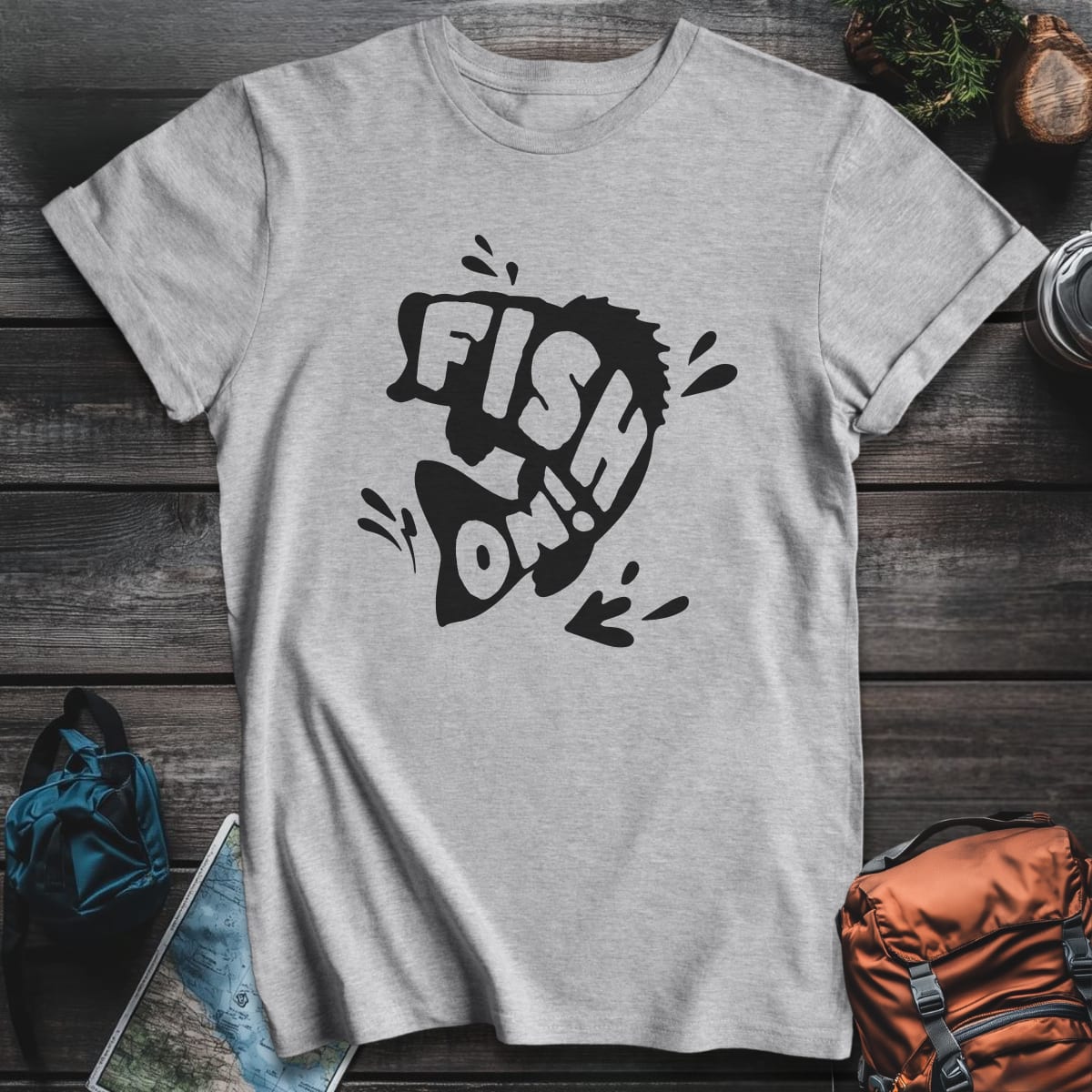 Fish On! T-Shirt - Sport Grey variant