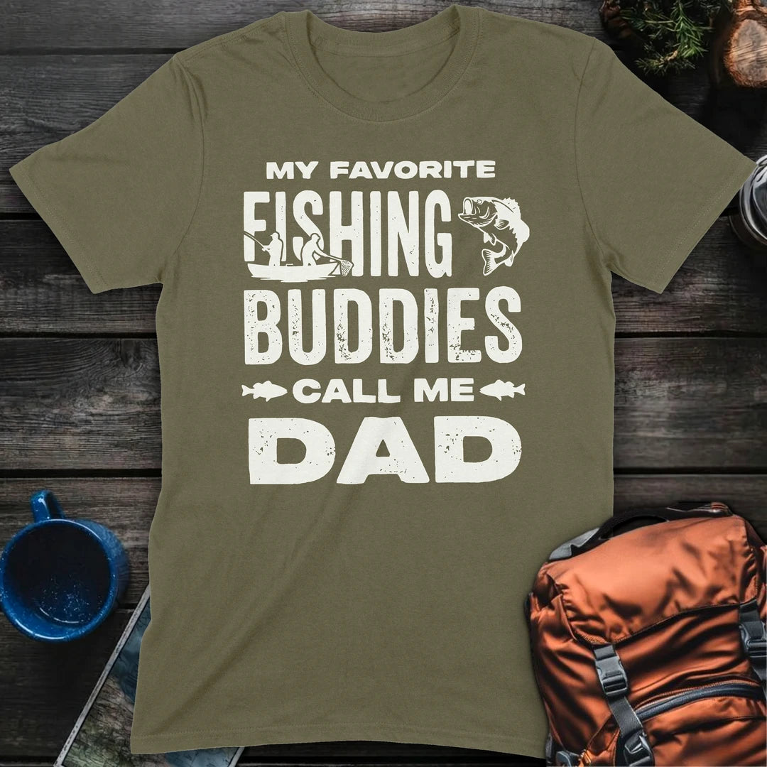 Fishing Buddies Dad - Military Green