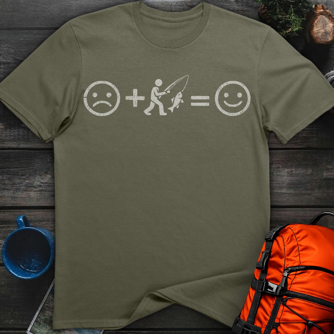 Fishing Equals Happy - Military Green