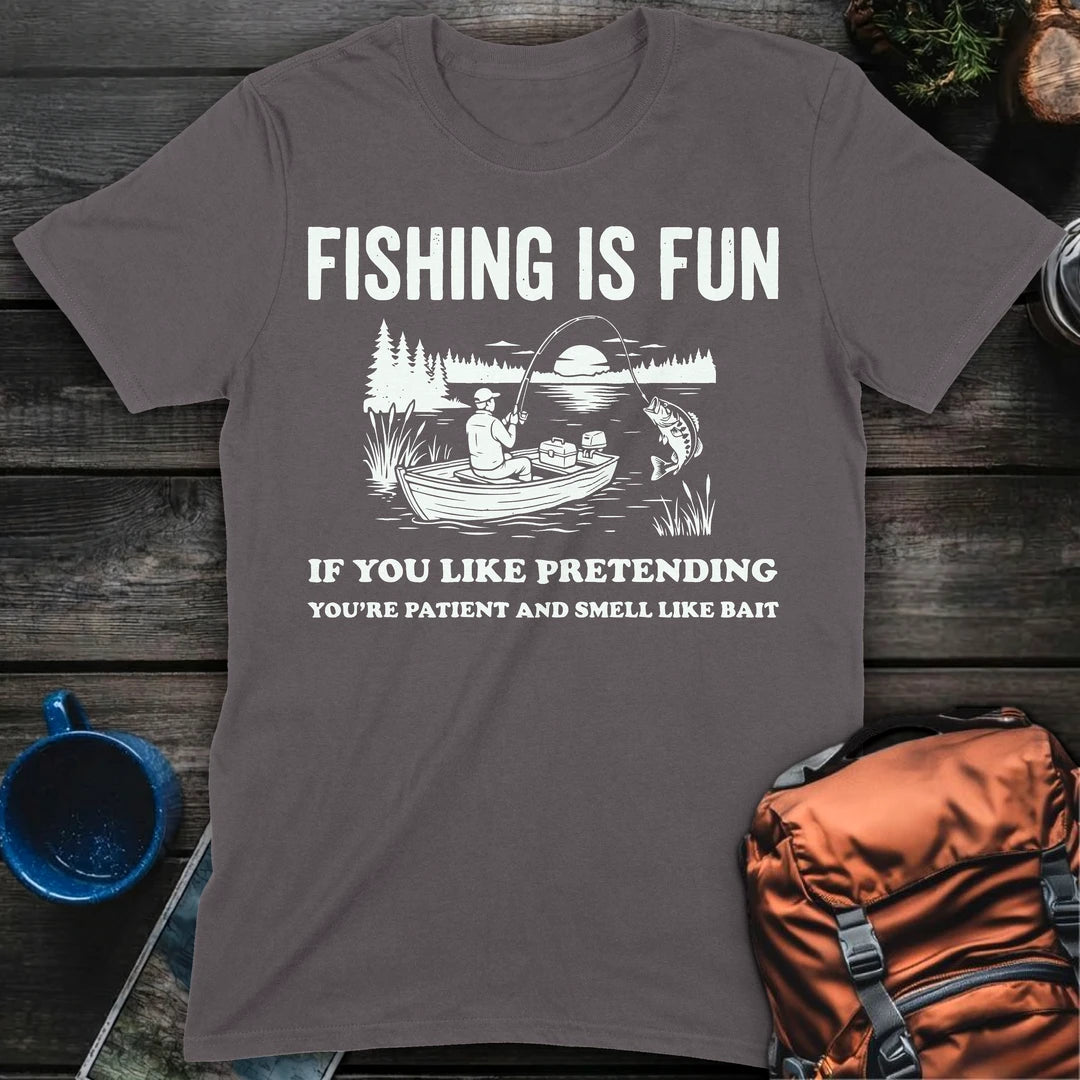 Fishing Is Fun - Charcoal