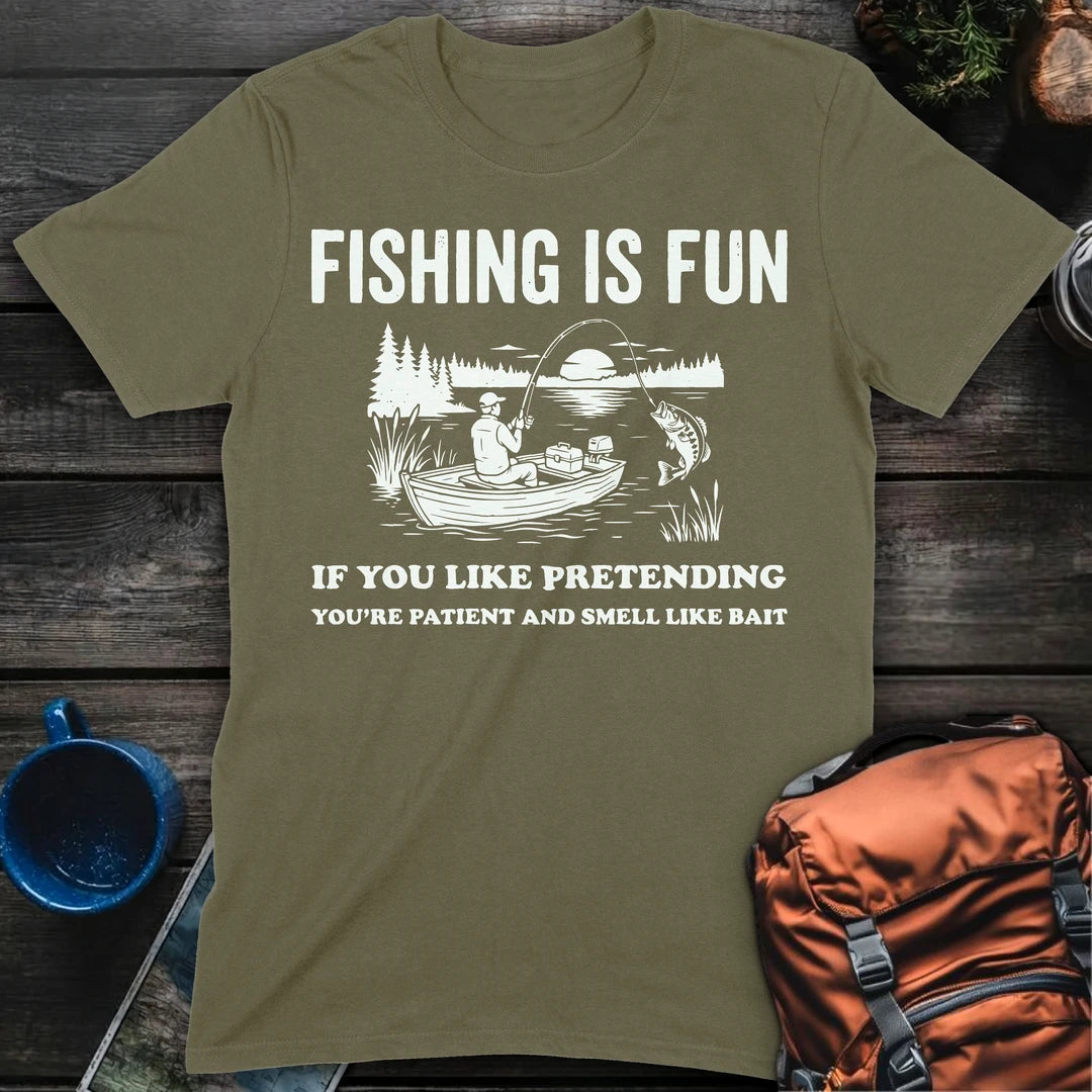 Fishing Is Fun - Military Green