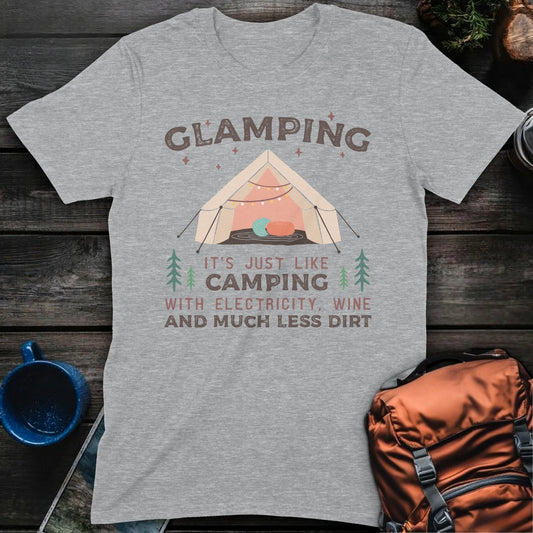 Glamping Wine and Dirt - Sport Grey