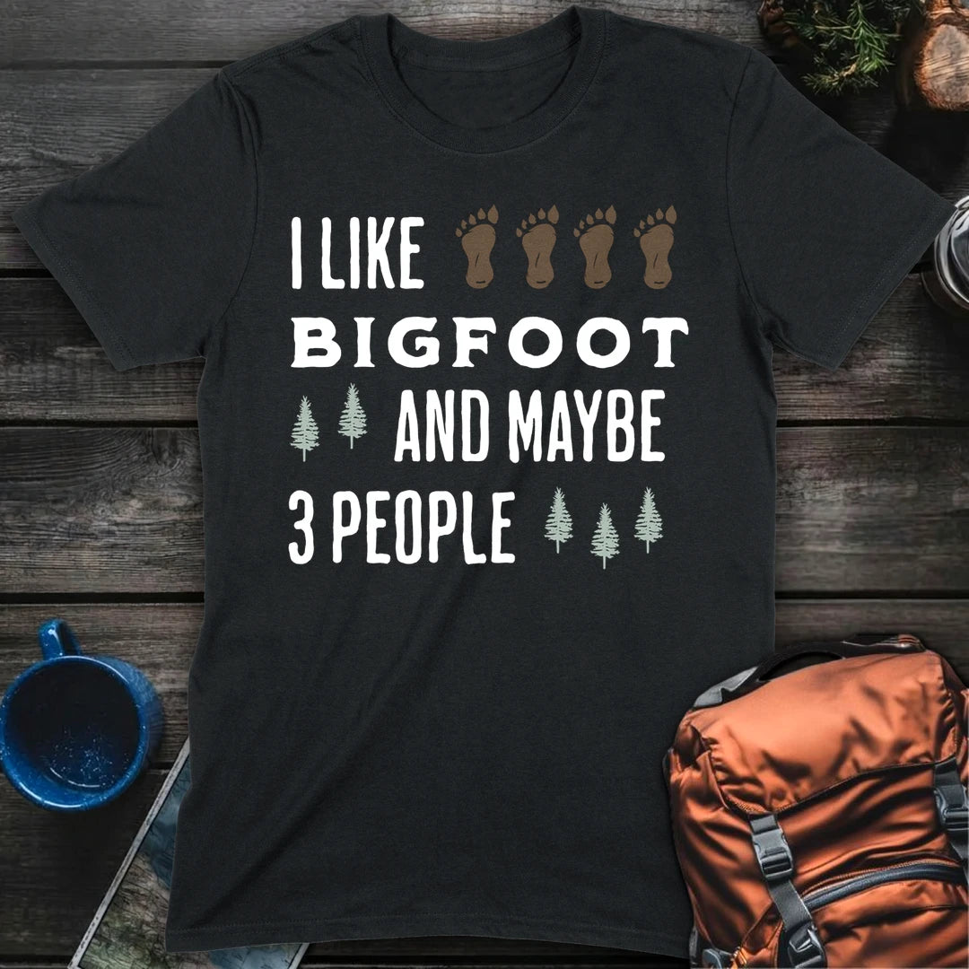 I Like Bigfoot and 3 People - Black