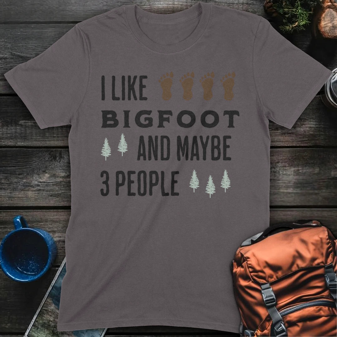I Like Bigfoot and 3 People - Charcoal