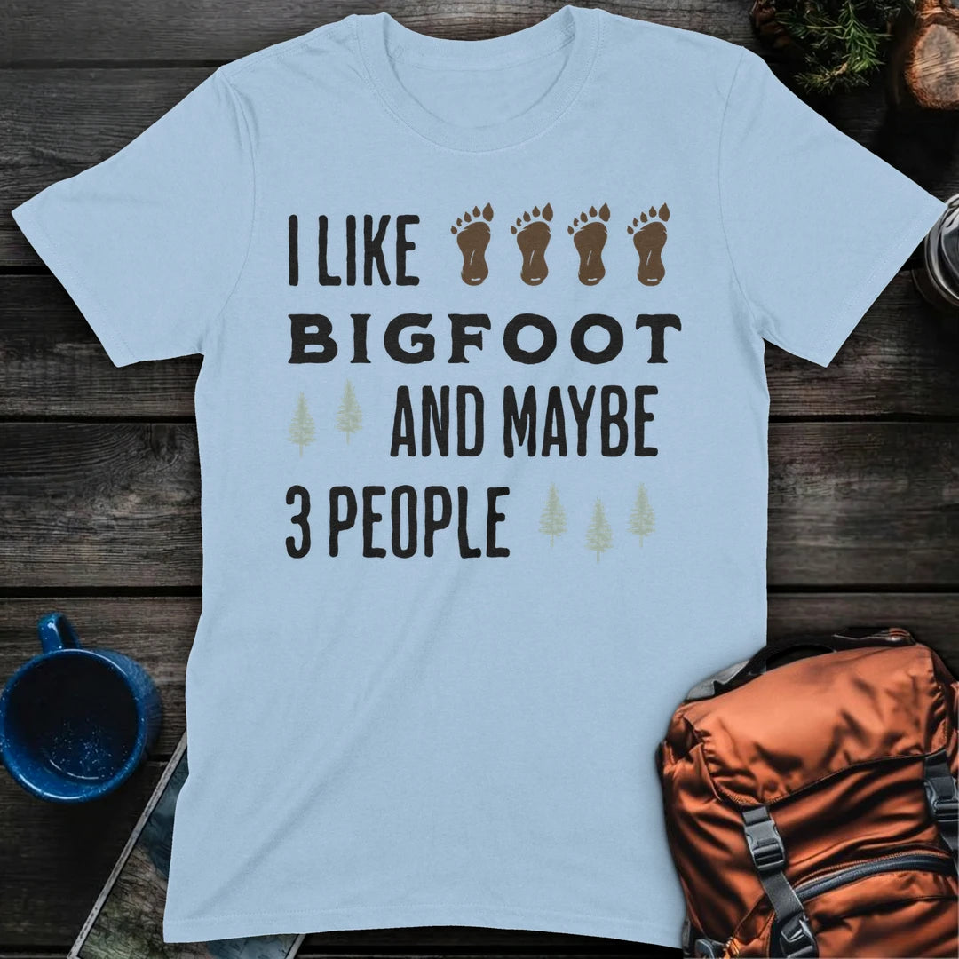 I Like Bigfoot and 3 People - Light Blue