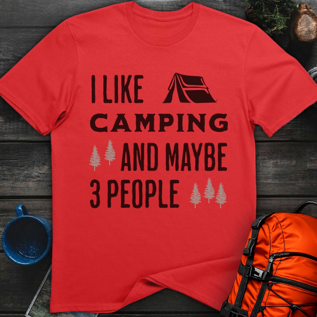 I Like Camping and 3 People - Red