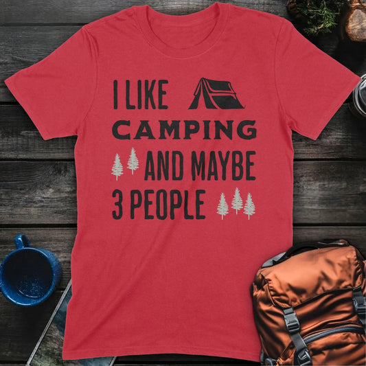 I Like Camping and 3 People - Red