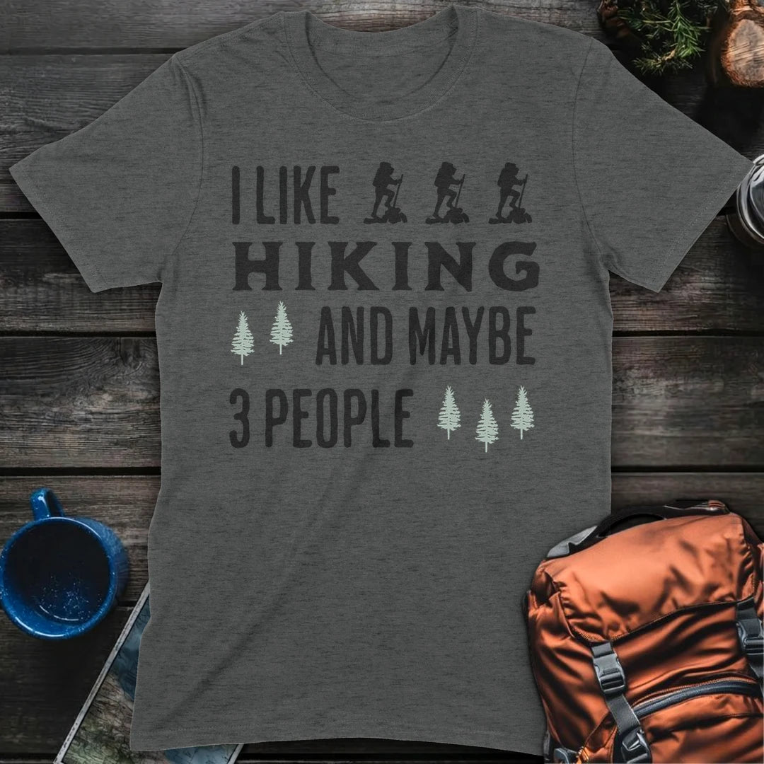 I Like Hiking and 3 people - Dark Heather