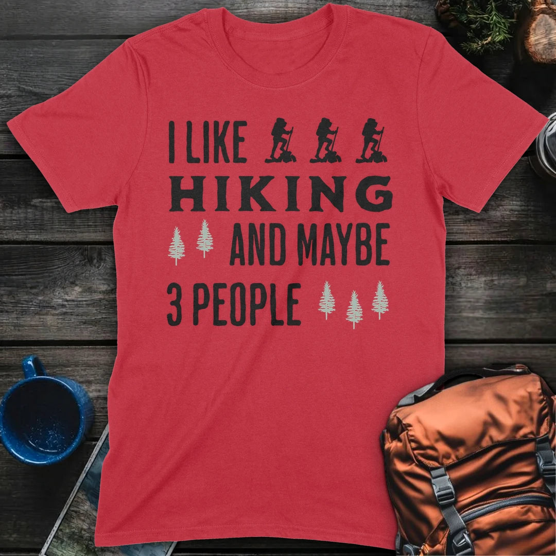 I Like Hiking and 3 people - Red