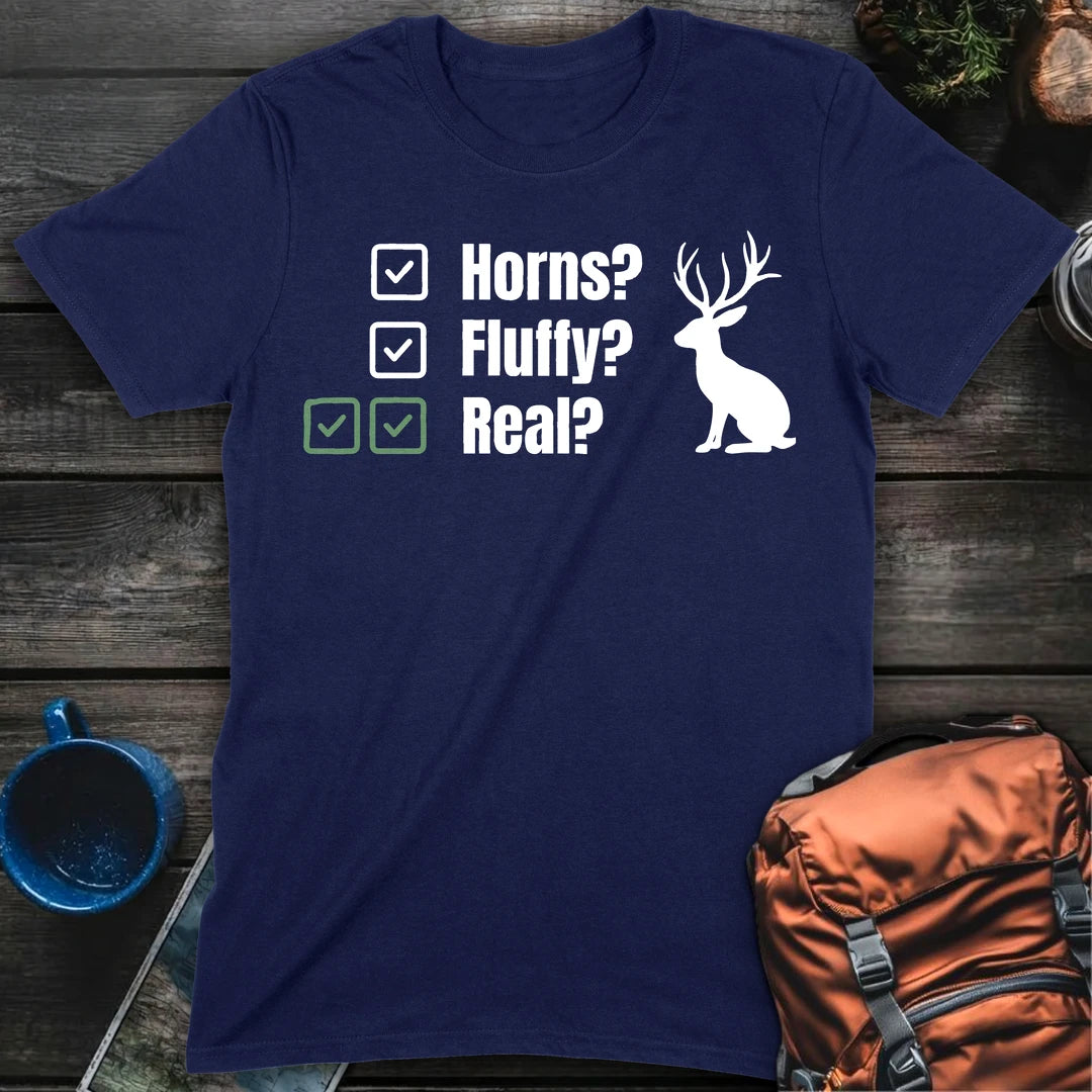 Jackalopes Exist White - Navy