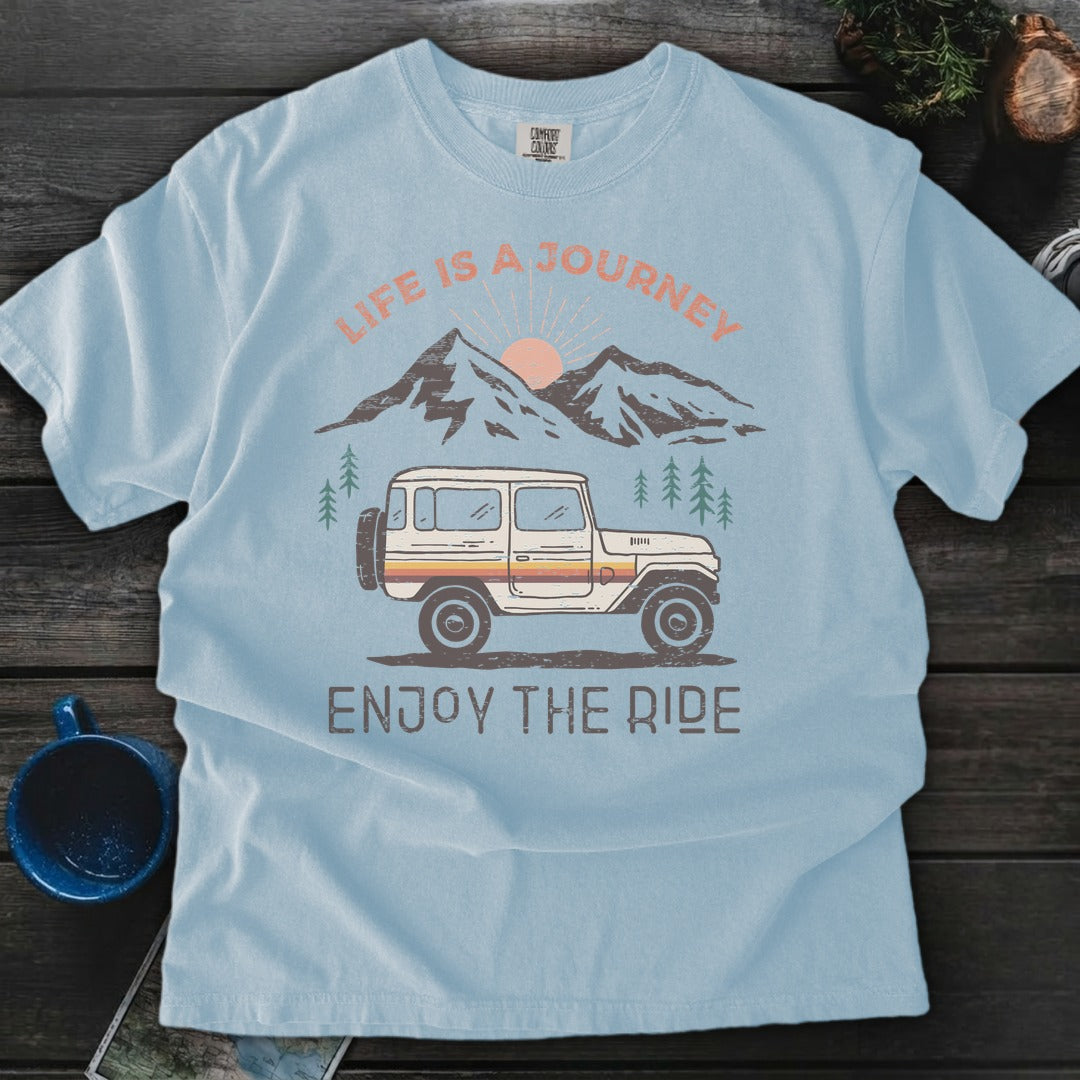 Life Is A Journey Enjoy Ride - Chambray