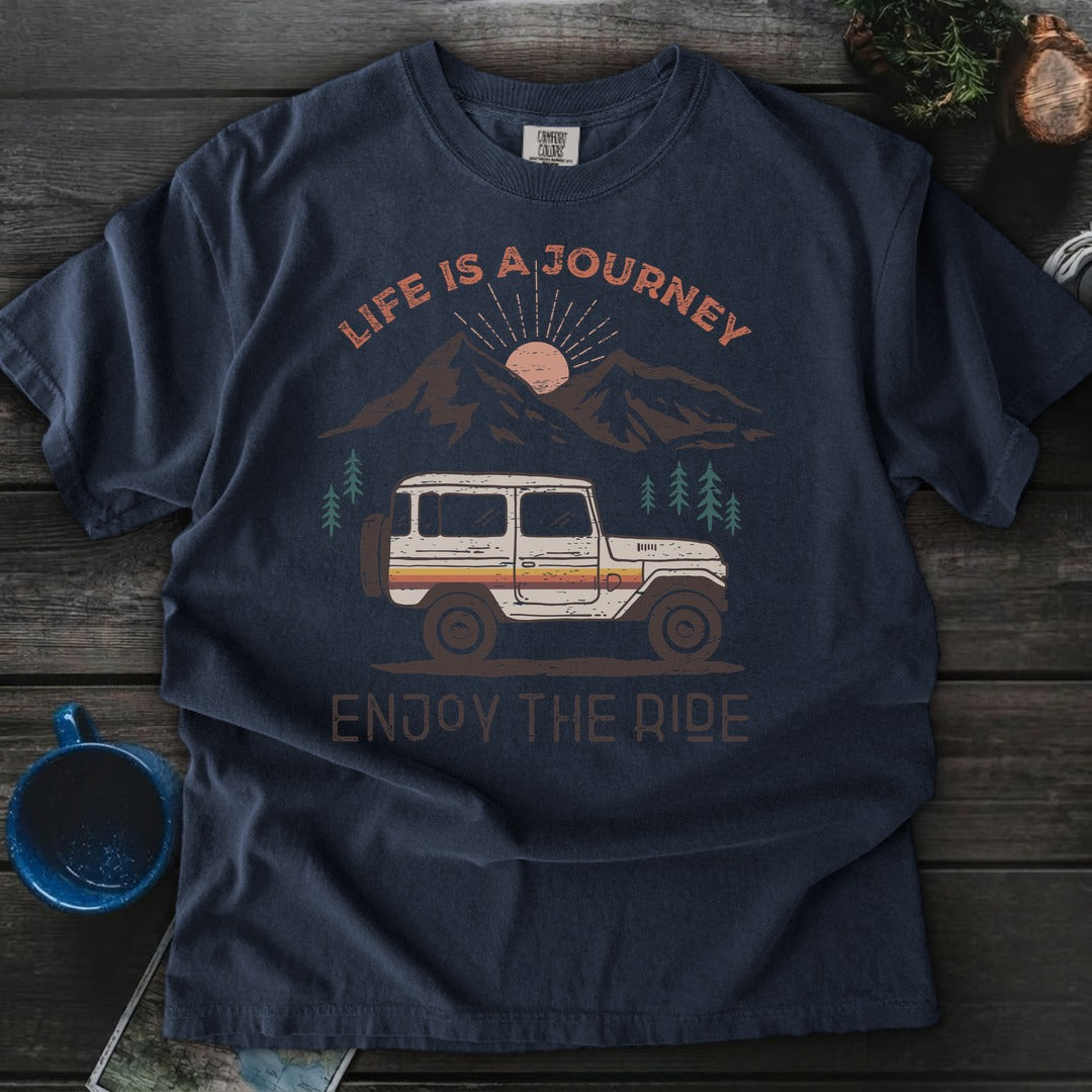 Life Is A Journey Enjoy Ride - True Navy
