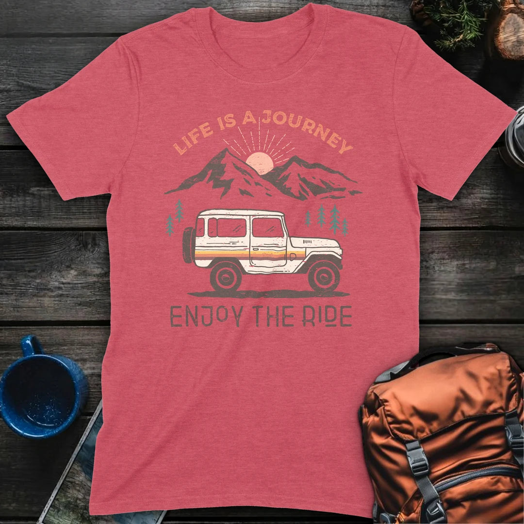 Life Is A Journey Enjoy Ride - Heather Red