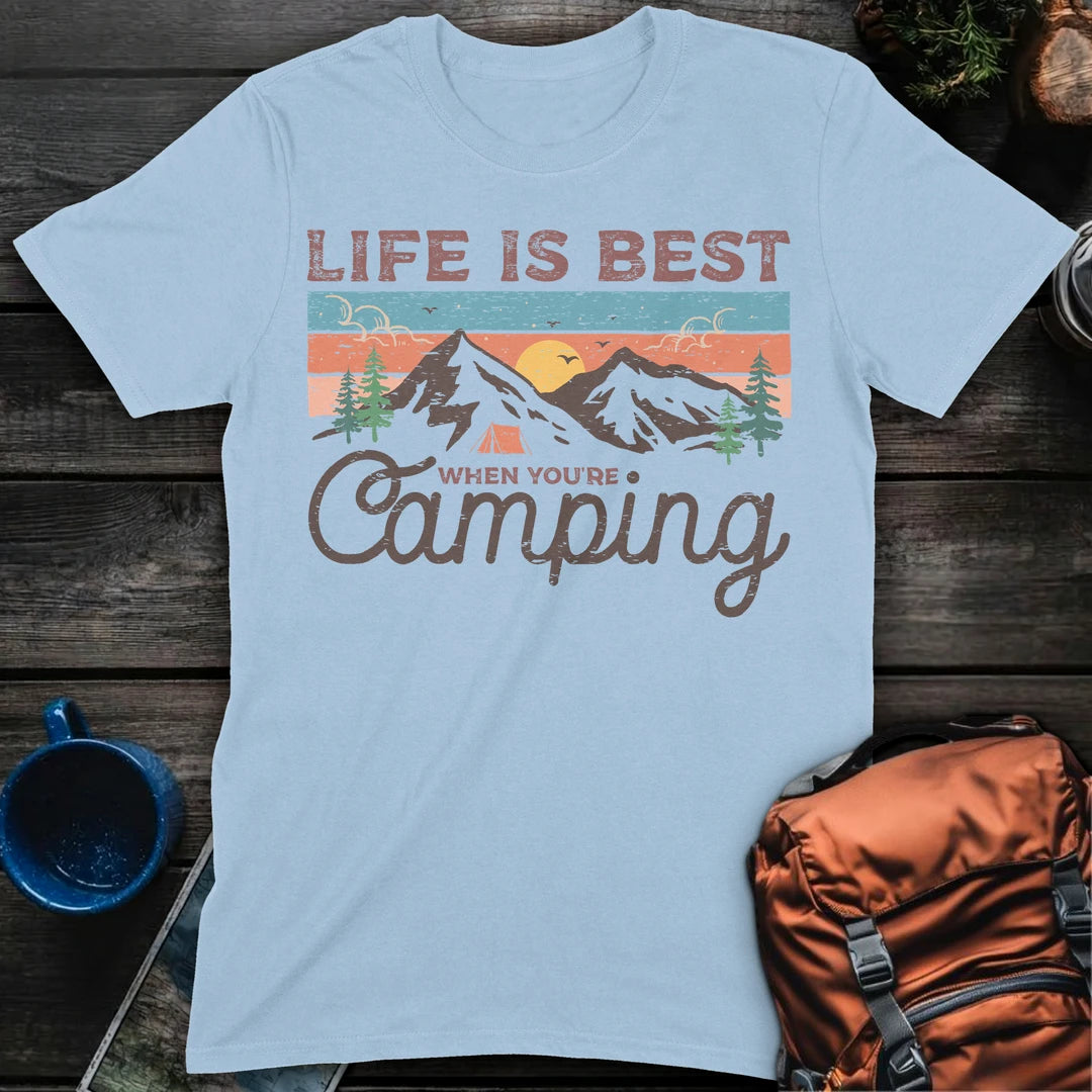 Life Is Best Camping - Light Blue