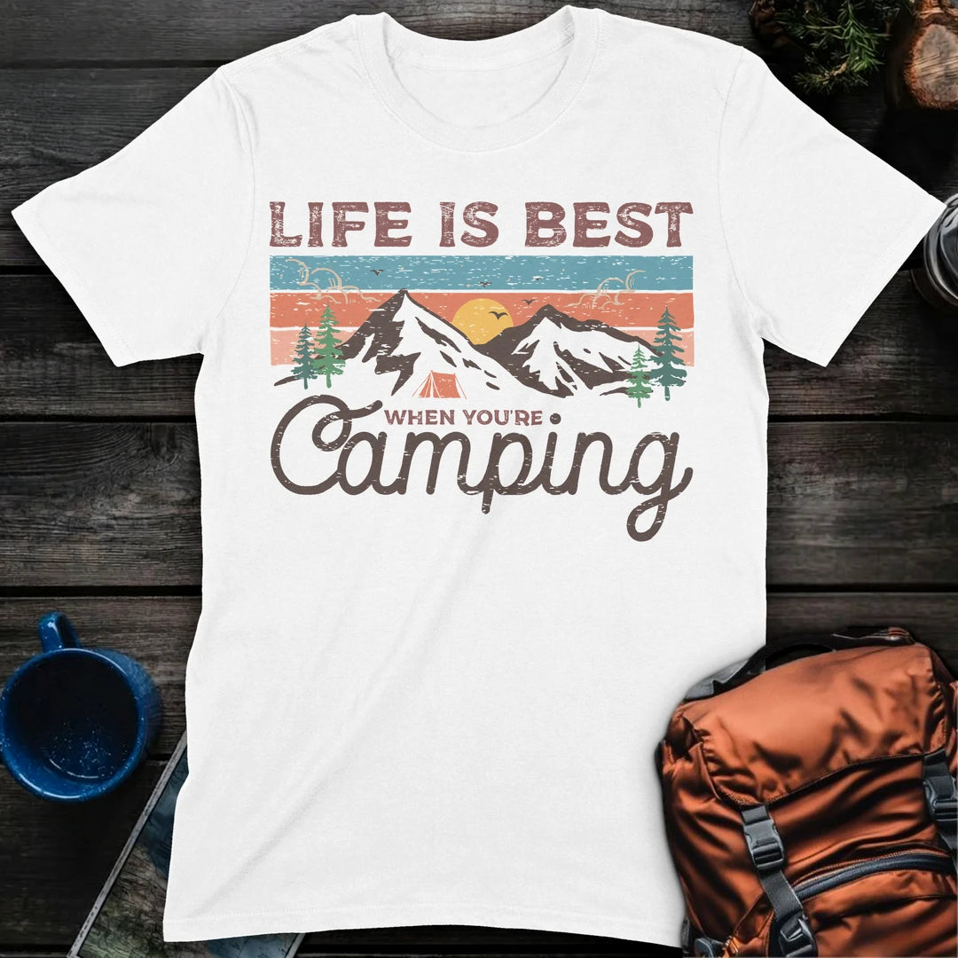Life Is Best Camping - White