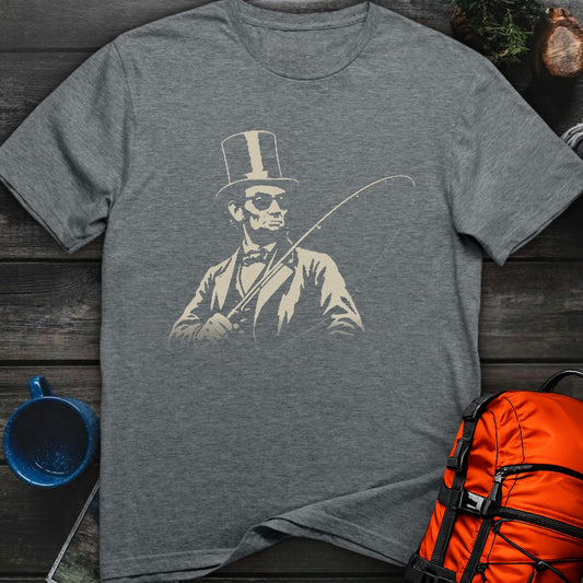 Abe Lincoln Fly Fishing - Dark Heather