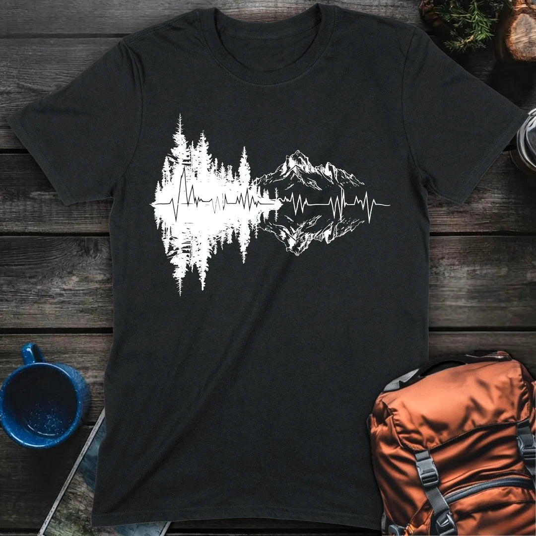 Mountain Reflection EKG - Black