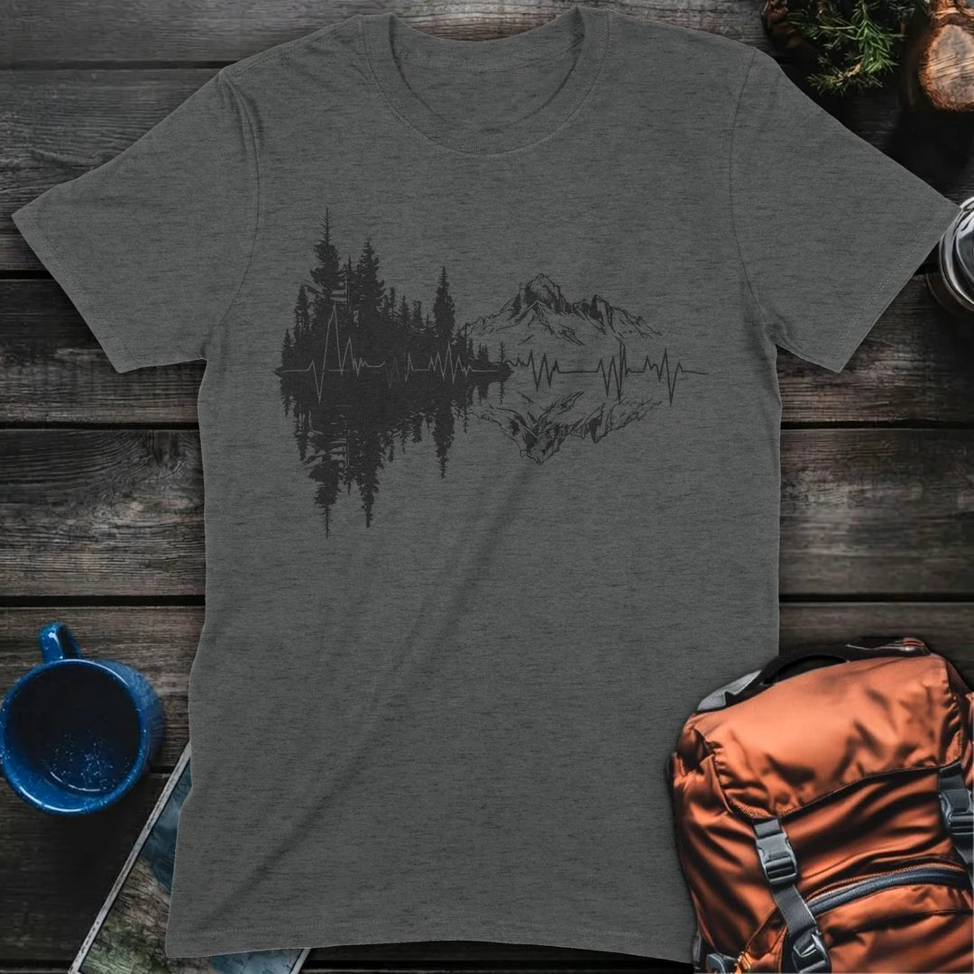 Mountain Reflection EKG - Dark Heather