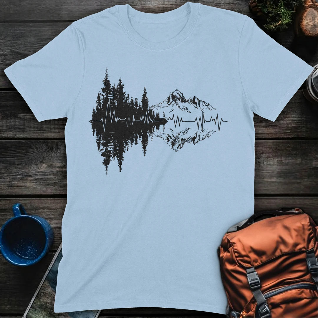 Mountain Reflection EKG - Light Blue
