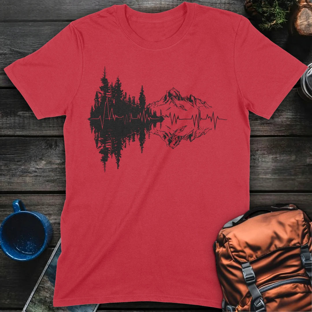 Mountain Reflection EKG - Red
