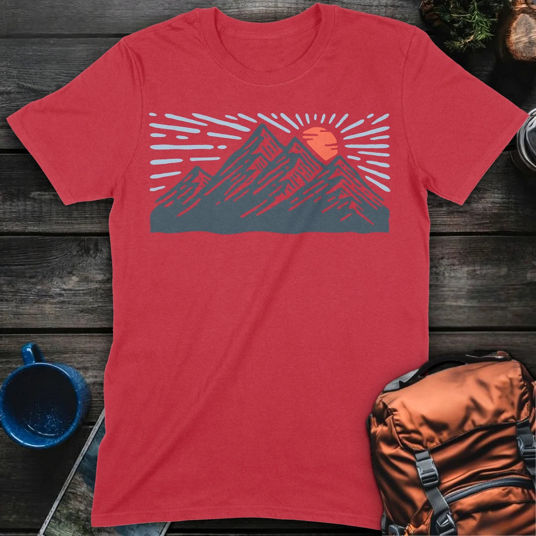 Mountain Scape - Red