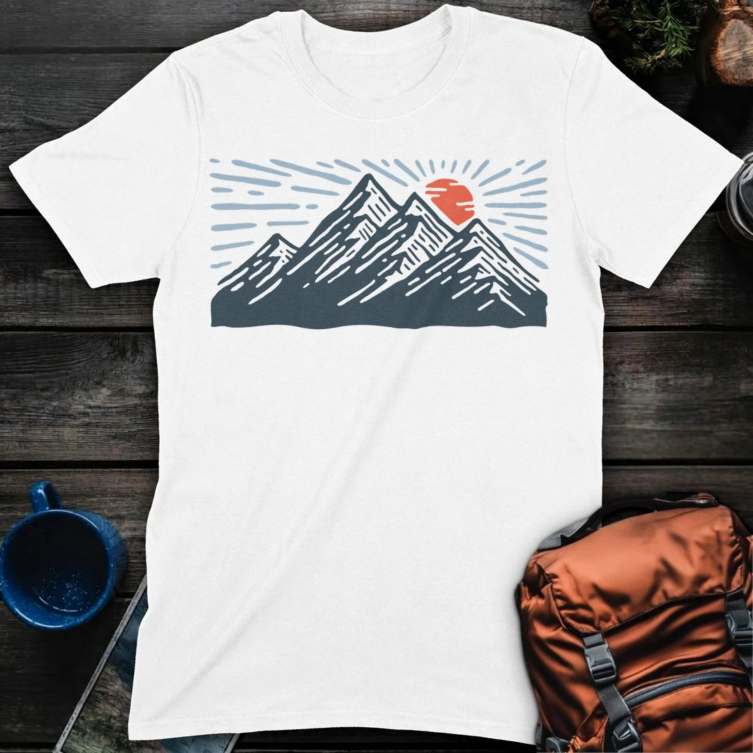 Mountain Scape - White