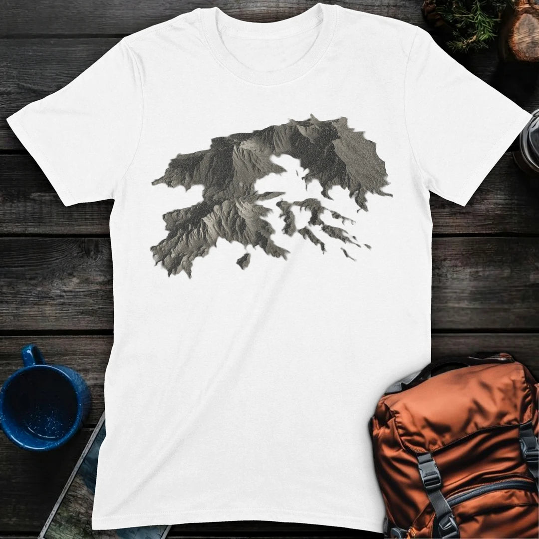 Mountain Topographic - White