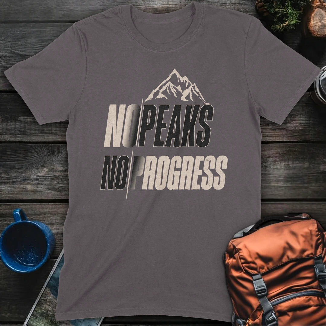 No Peaks No Progress Vintage - Charcoal