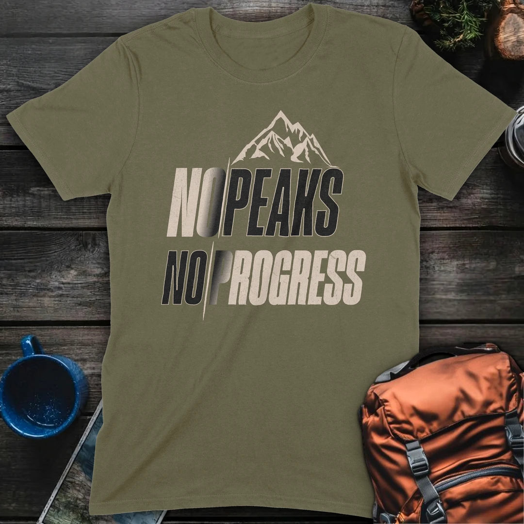 No Peaks No Progress Vintage - Military Green