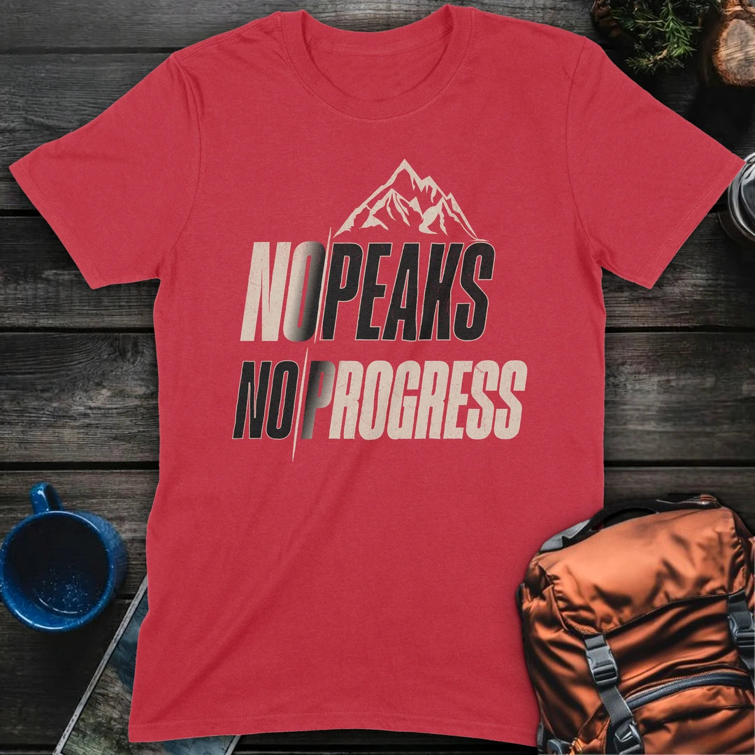 No Peaks No Progress Vintage - Red