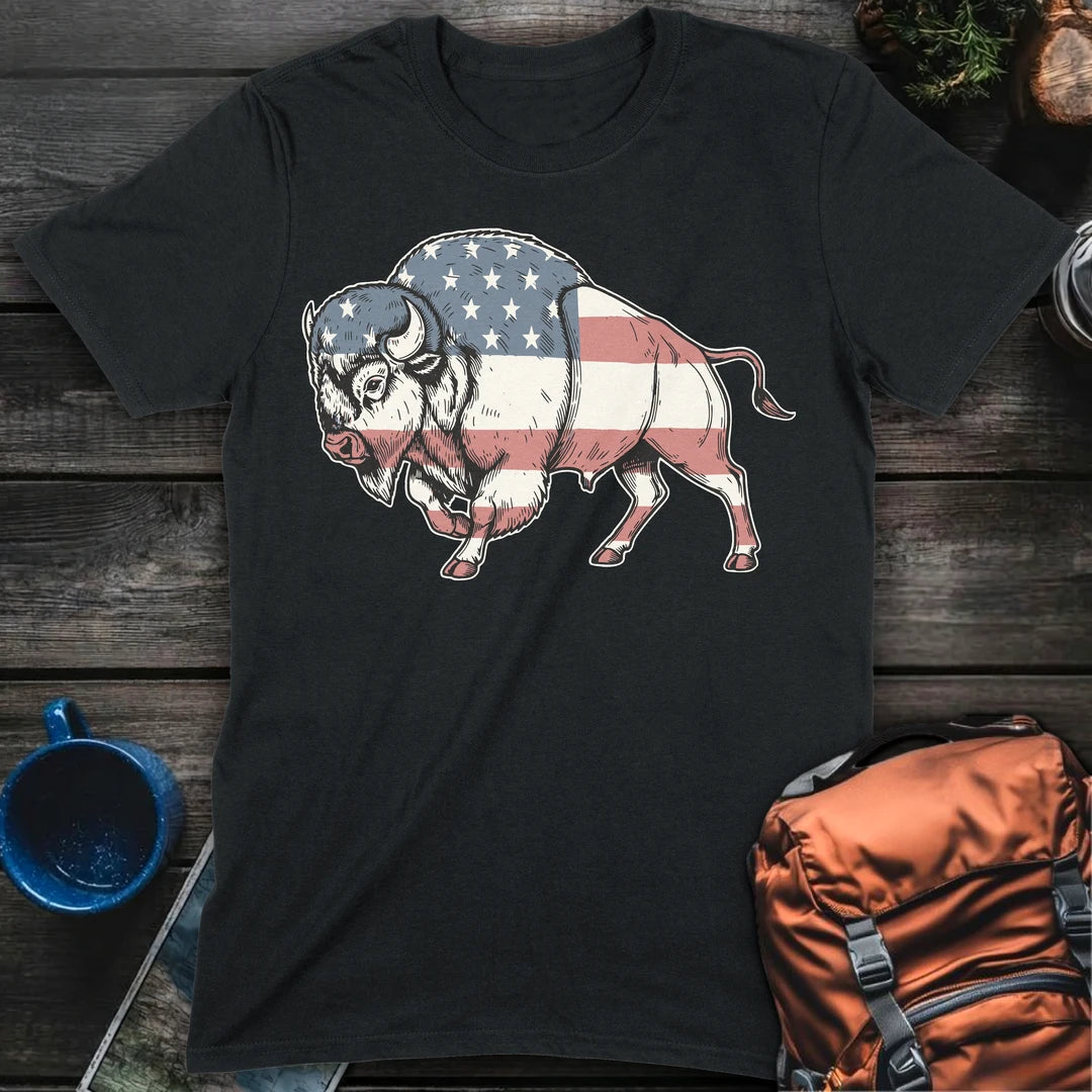 Patriotic Bison - Black