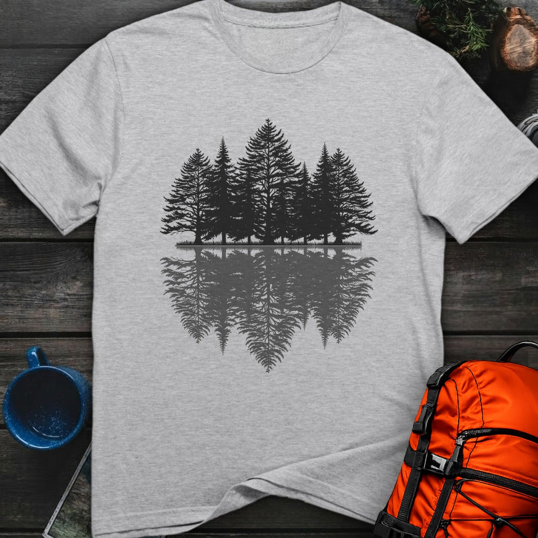 Pine Trees Reflection - Sport Grey