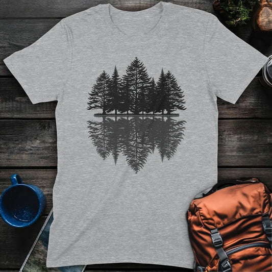 Pine Trees Reflection - Sport Grey