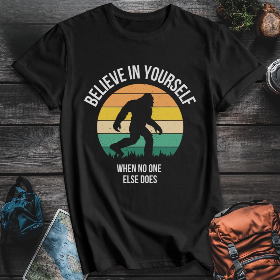 Printify T-Shirt Black / S Bigfoot Believer In You T-Shirt