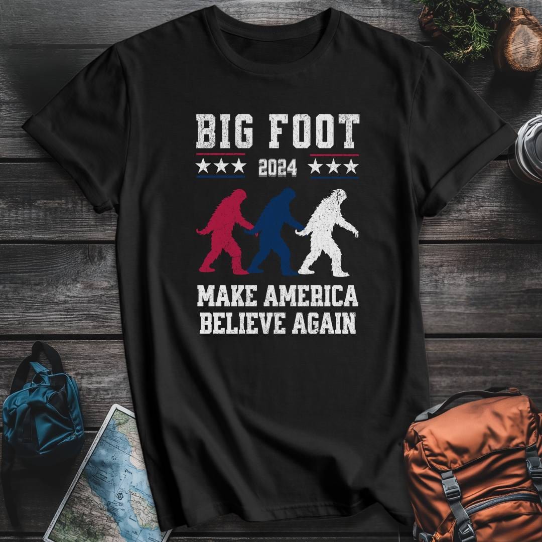 Printify T-Shirt Black / S Bigfoot For President T-Shirt