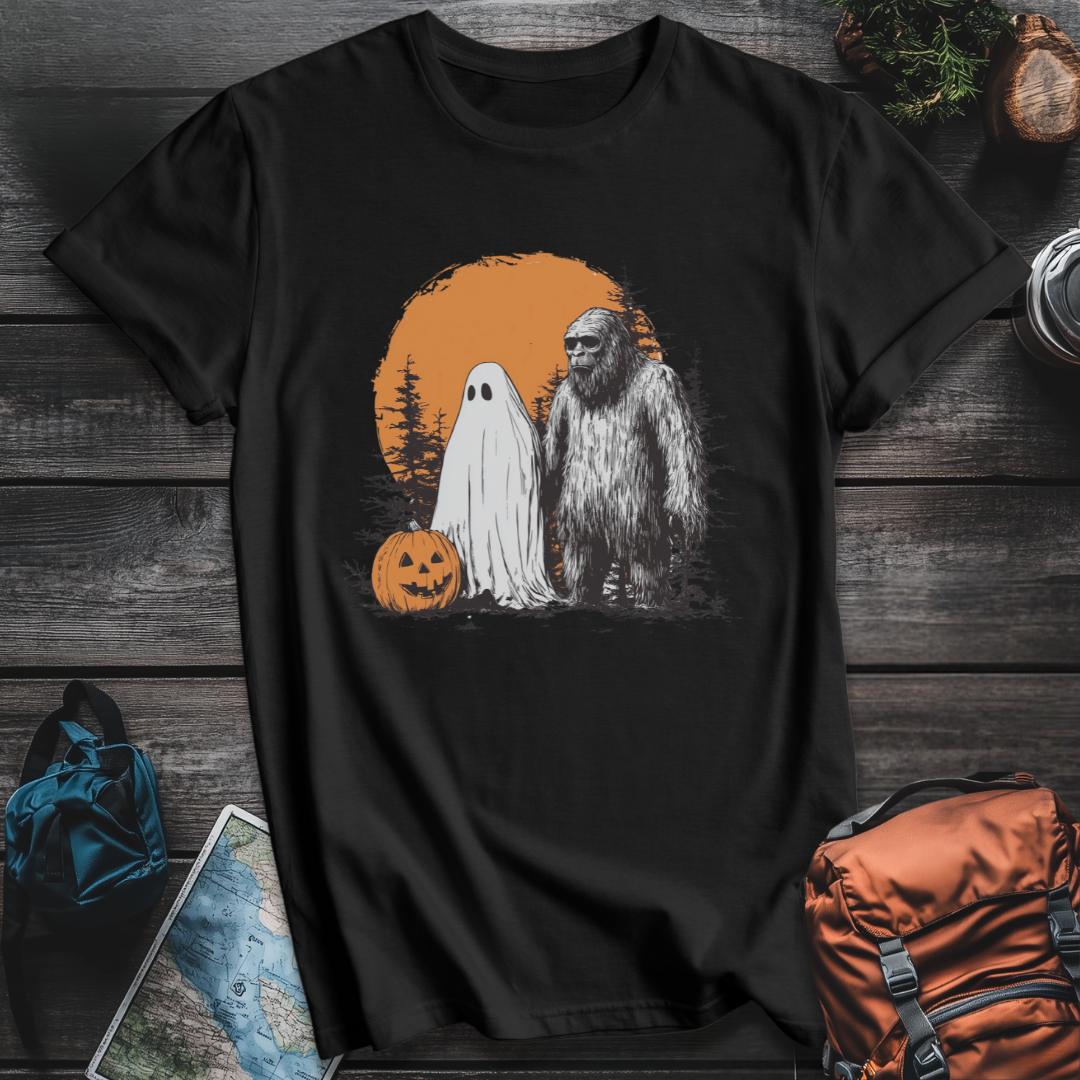 Printify T-Shirt Black / S Bigfoot & Ghost T-Shirt