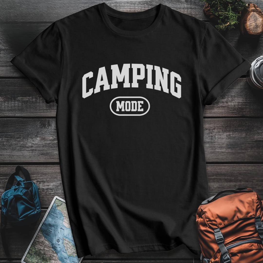 Printify T-Shirt Black / S Camping Mode T-Shirt