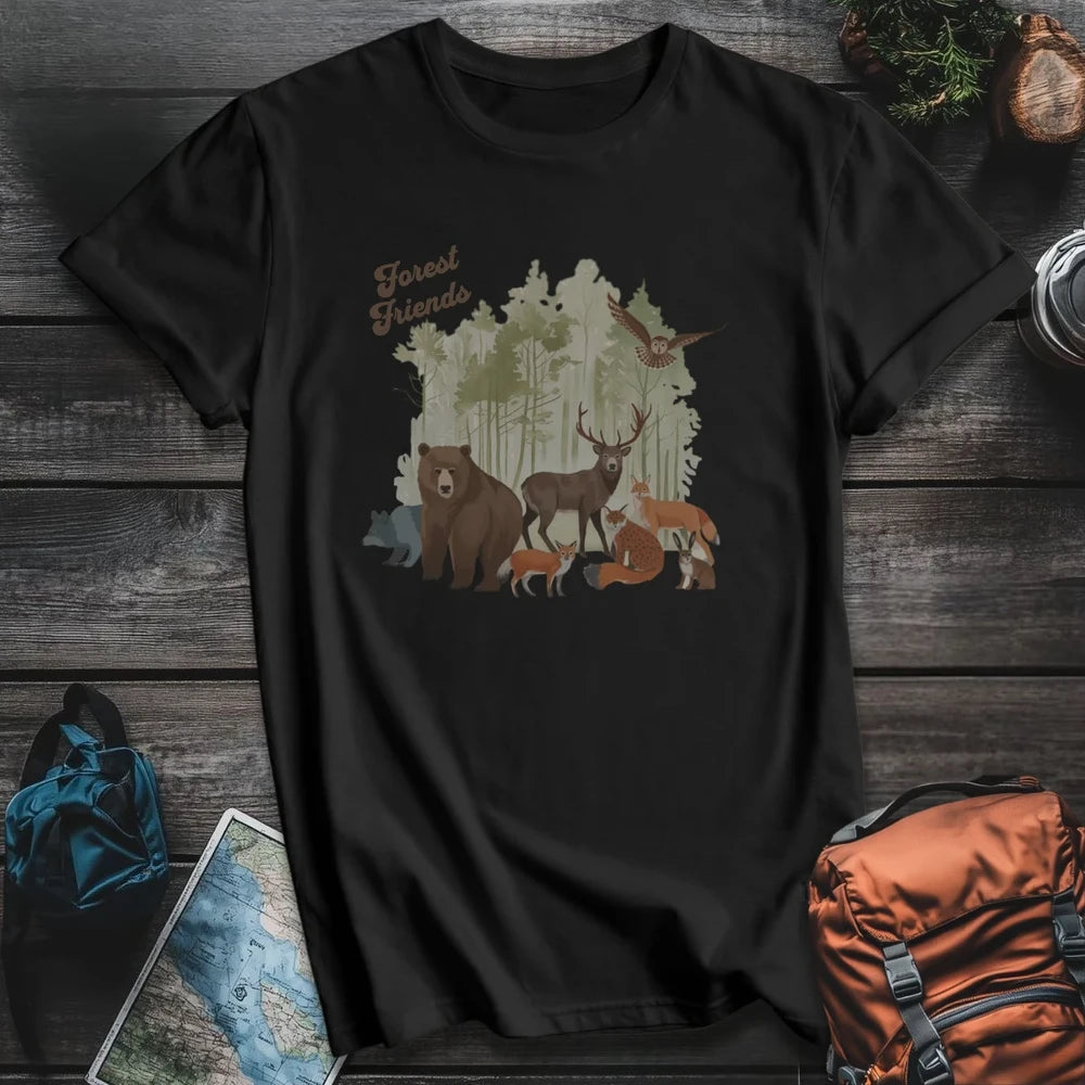 Printify T-Shirt Black / S Friends Of Forest T-Shirt