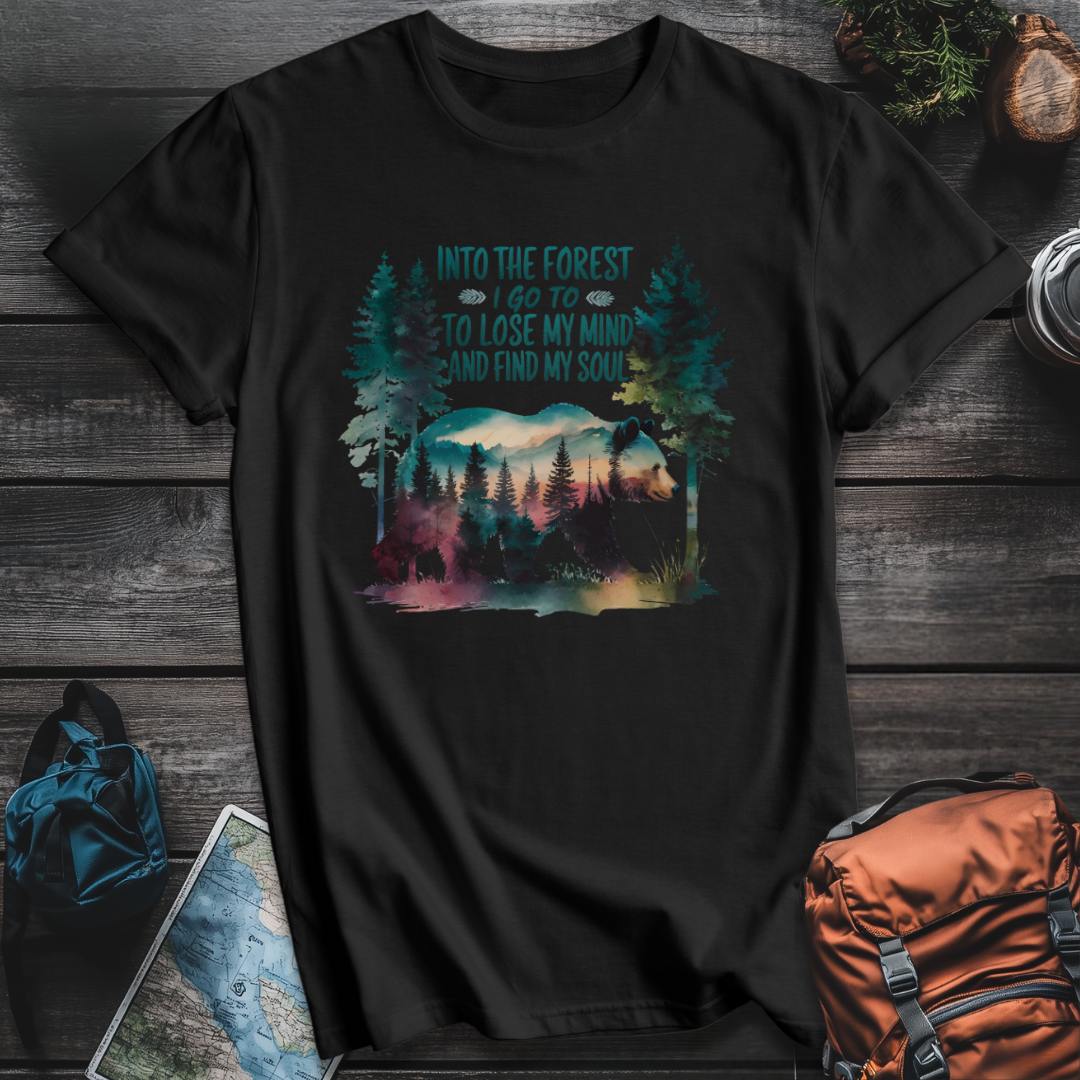 Printify T-Shirt Black / S Into The Forest T-Shirt