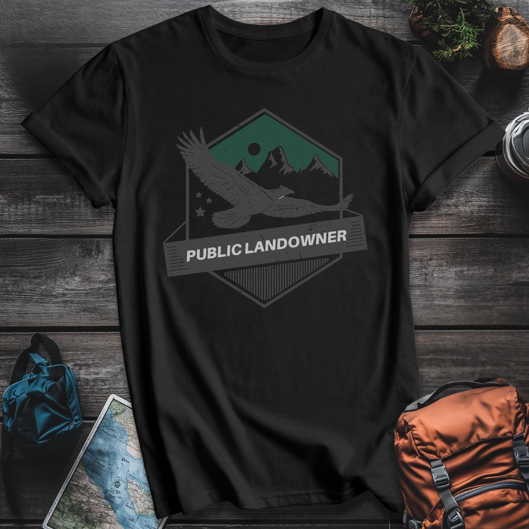 Printify T-Shirt Black / S Public Landowner T-Shirt