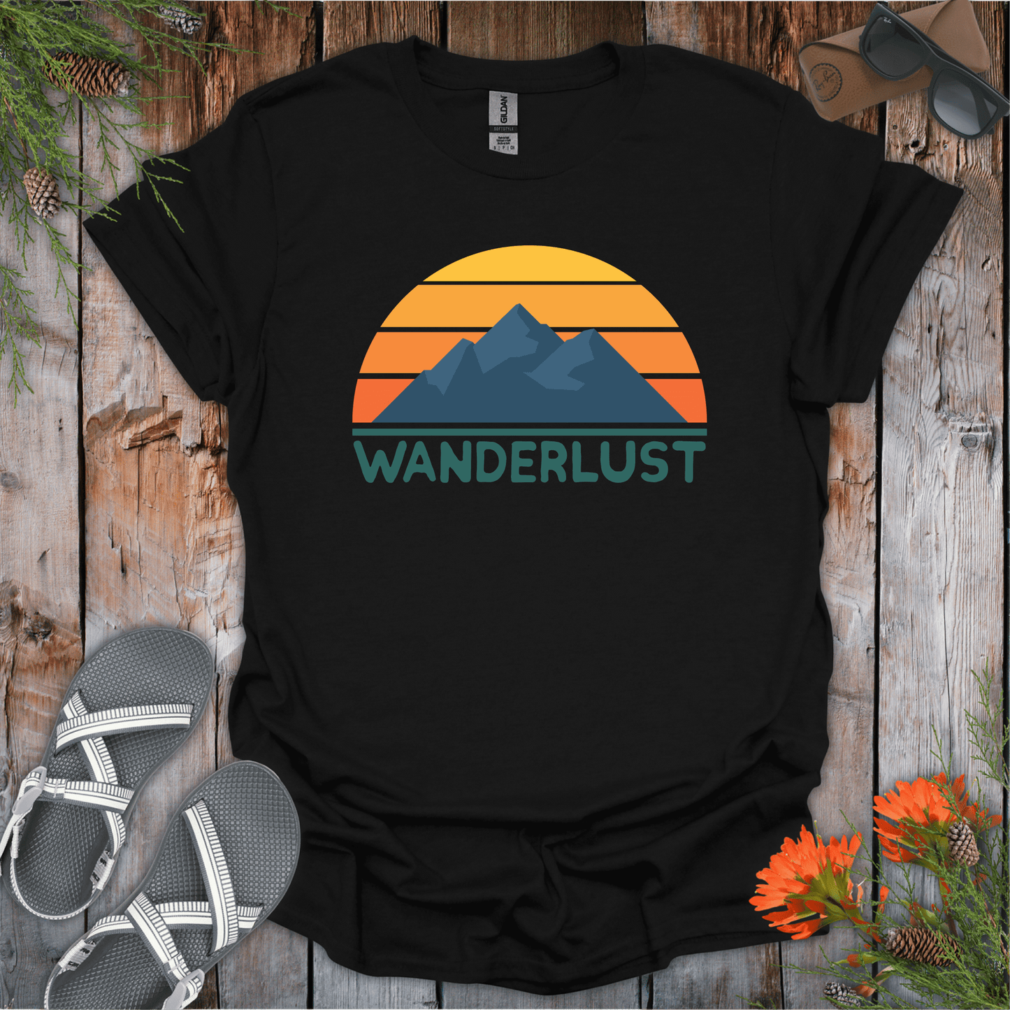 Printify T-Shirt Black / S Wanderlust T-Shirt