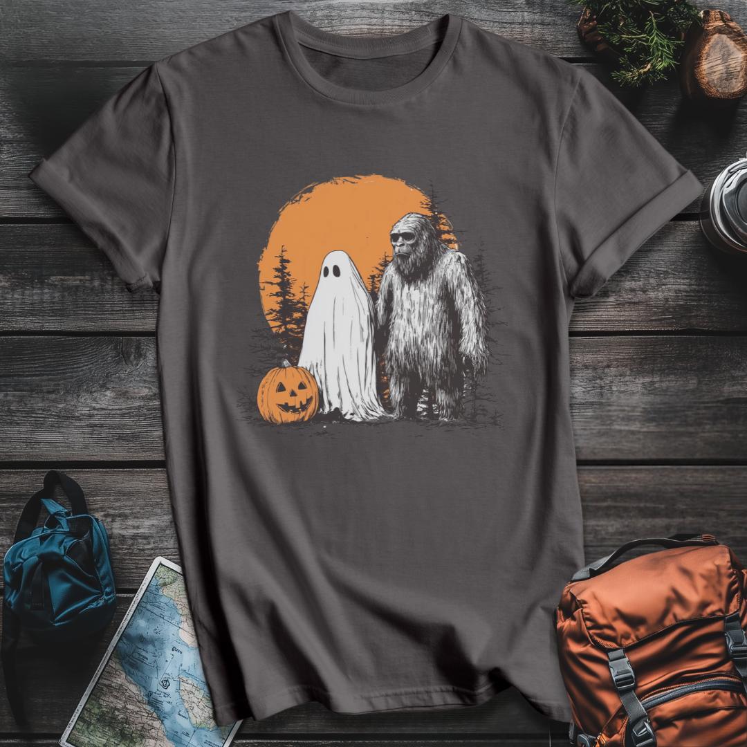 Printify T-Shirt Charcoal / S Bigfoot & Ghost T-Shirt
