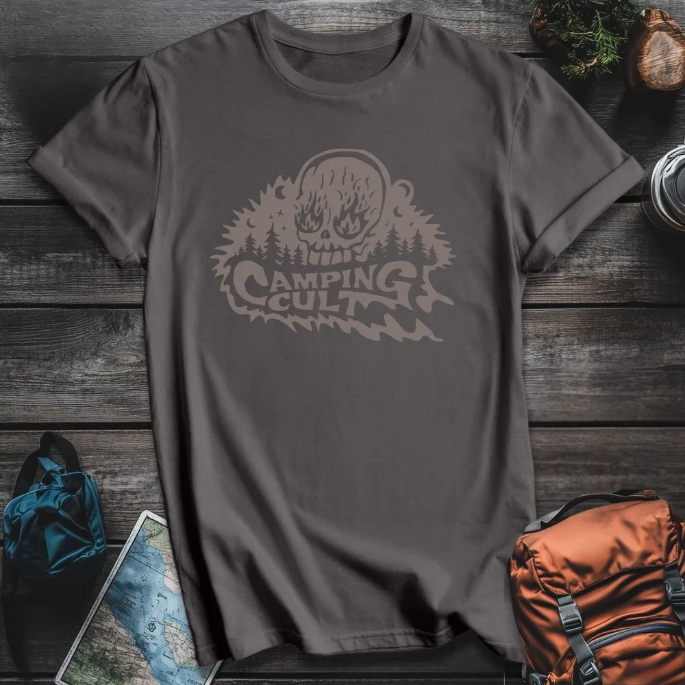 Printify T-Shirt Charcoal / S Camping Cult T-Shirt