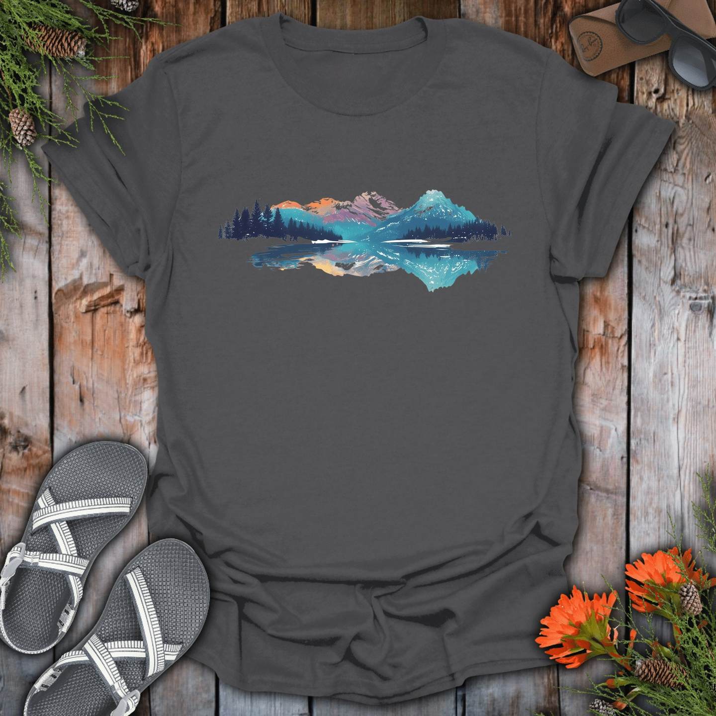 Colored Mountainscape T-Shirt