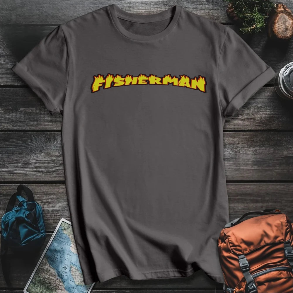 Printify T-Shirt Charcoal / S Fisherman T-Shirt