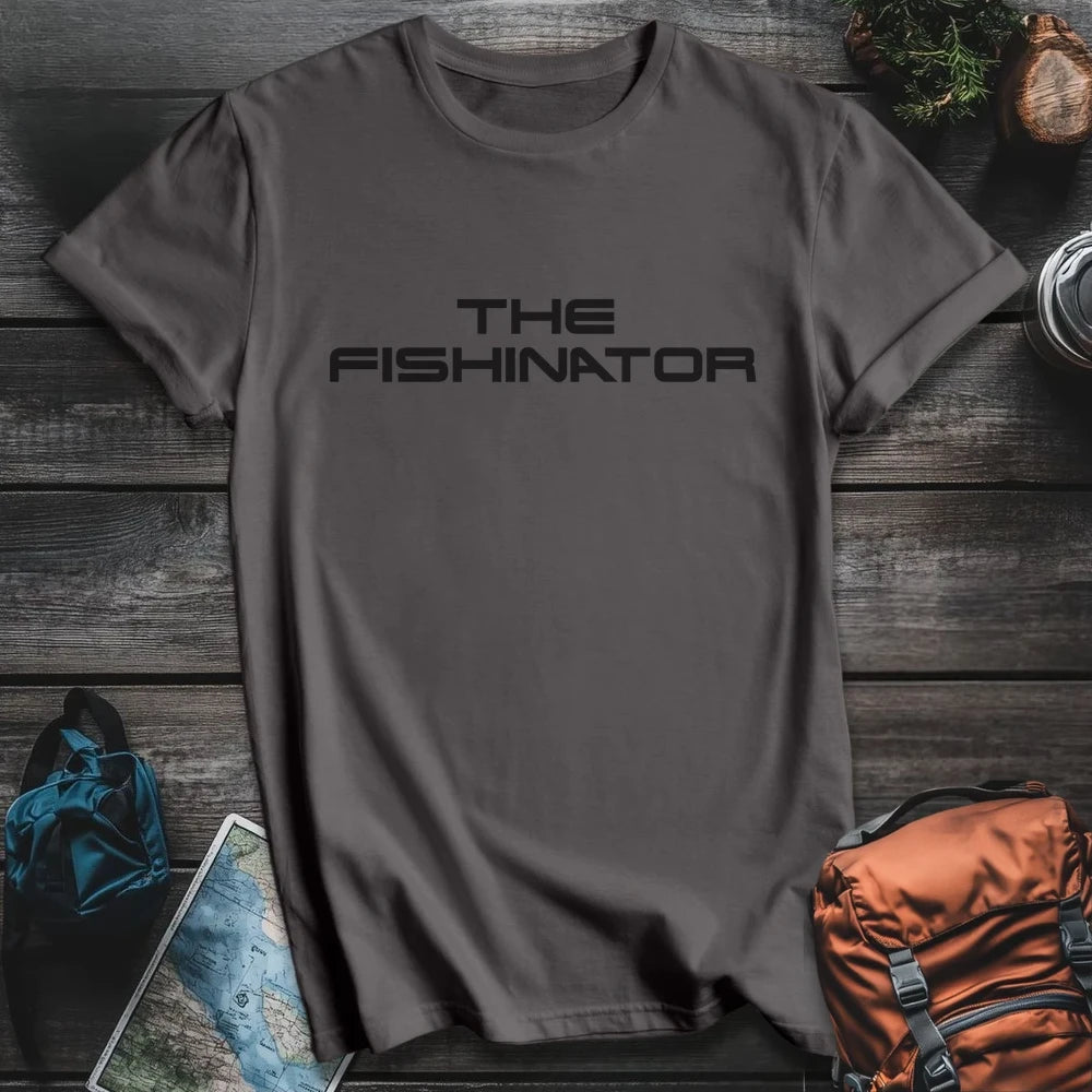 Printify T-Shirt Charcoal / S Fishinator T-Shirt