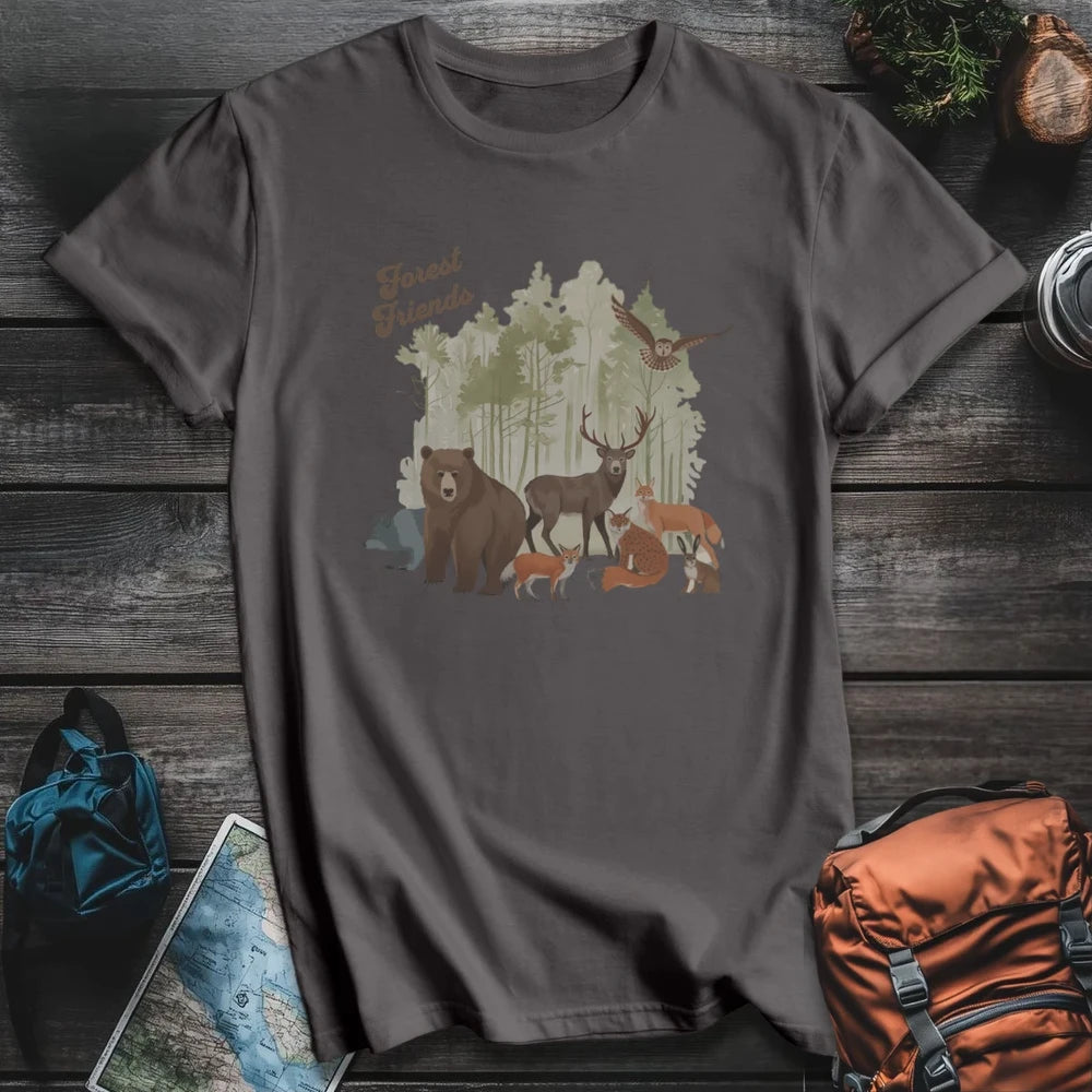 Printify T-Shirt Charcoal / S Friends Of Forest T-Shirt