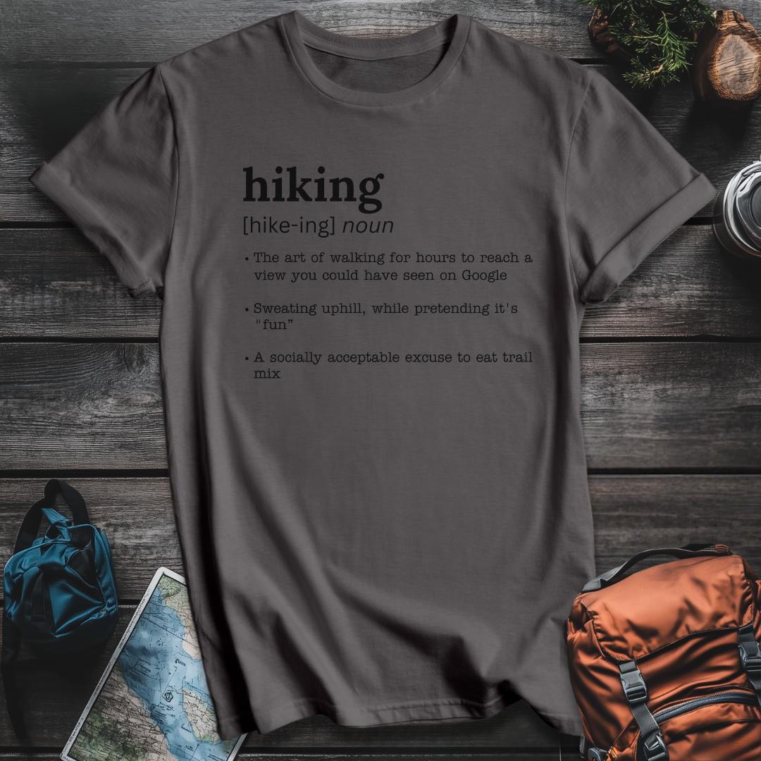 Printify T-Shirt Charcoal / S Hiking Defined T-Shirt