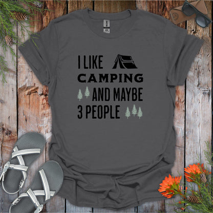 Printify T-Shirt Charcoal / S I Like Camping and 3 People T-Shirt